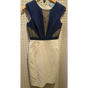 Antonio Melani Blue White Sleeveless Dress Size 2